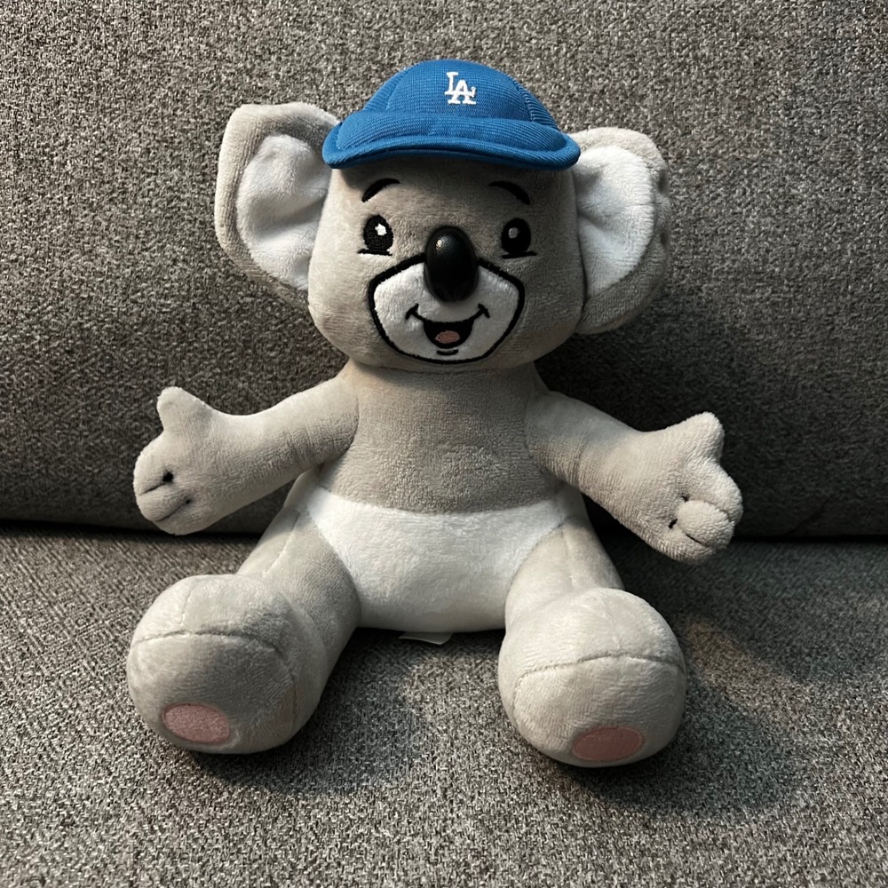 Mascot Factory LA Dodgers Koala Bear Plush Gray Blue 8 Inch MLB Baseball Mascot